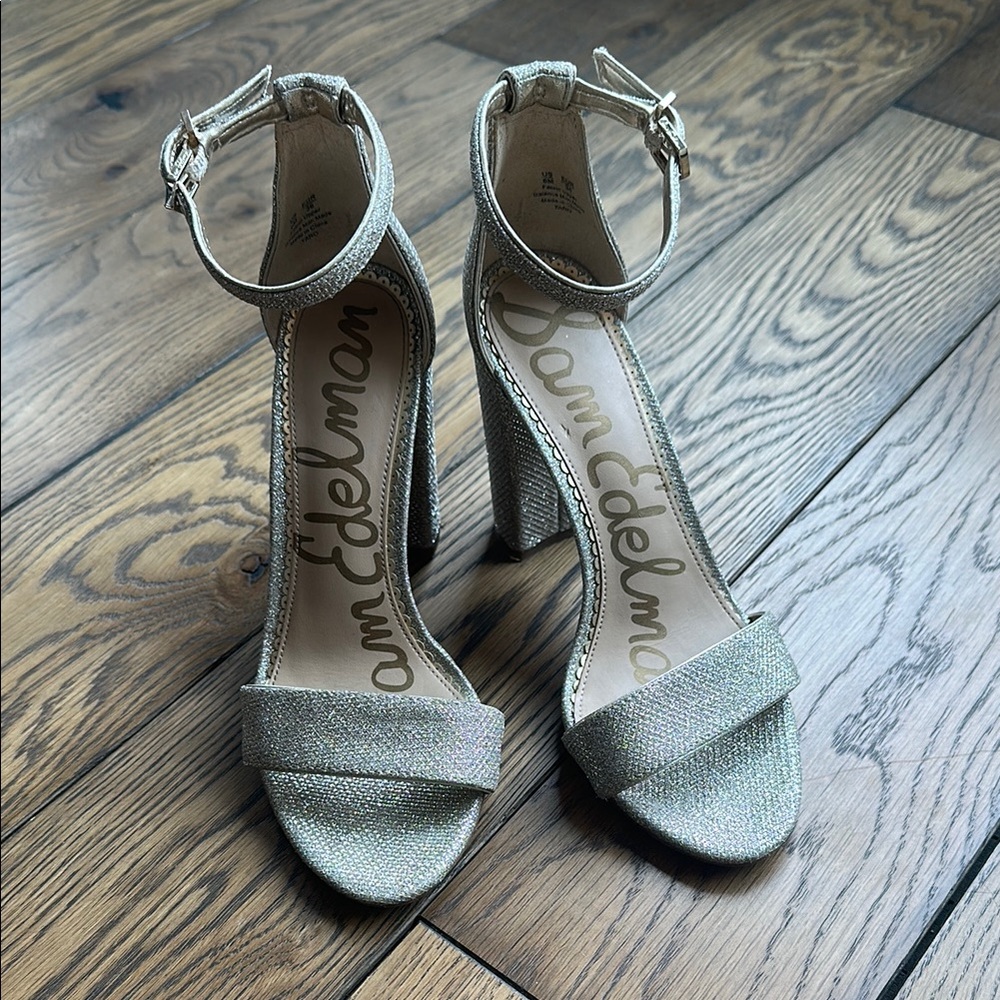 Sam Edelman Women's Silver Heels - Picture 2 of 4